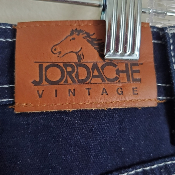 Jordache Vintage High Rise Heather Straight Leg Jeans Size 30 Dark Blue Denim - Picture 8 of 10